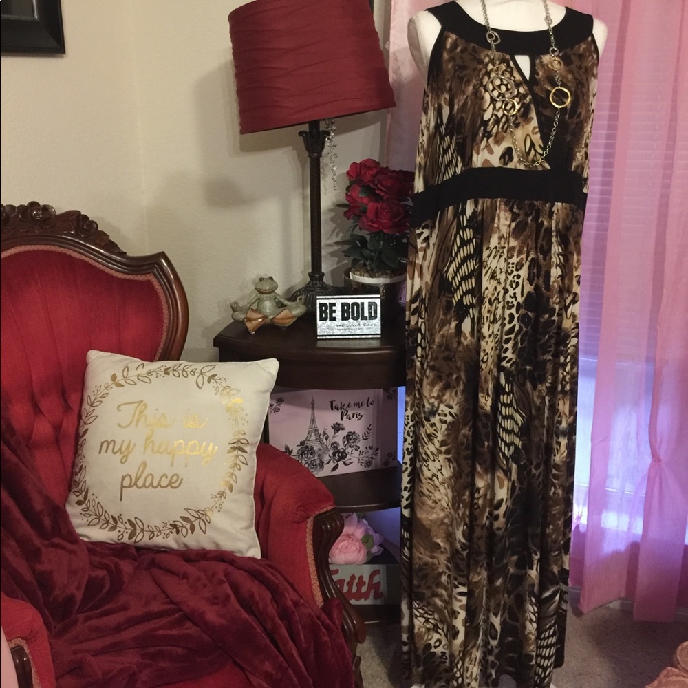 Animal Print Maxi Dress